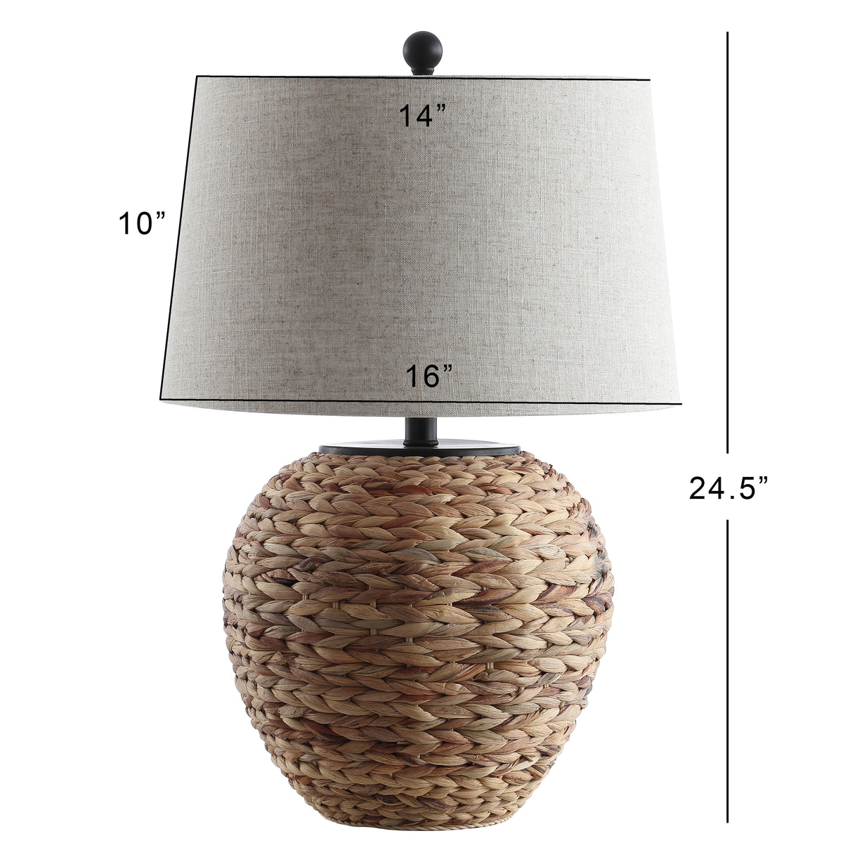 Rustico 24.5" Banana Leaf Basket LED Table Lamp