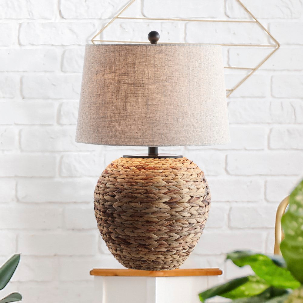 Rustico 24.5" Banana Leaf Basket LED Table Lamp
