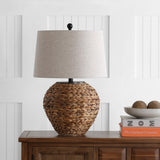Rustico 24.5" Banana Leaf Basket LED Table Lamp