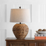 Rustico 24.5" Banana Leaf Basket LED Table Lamp