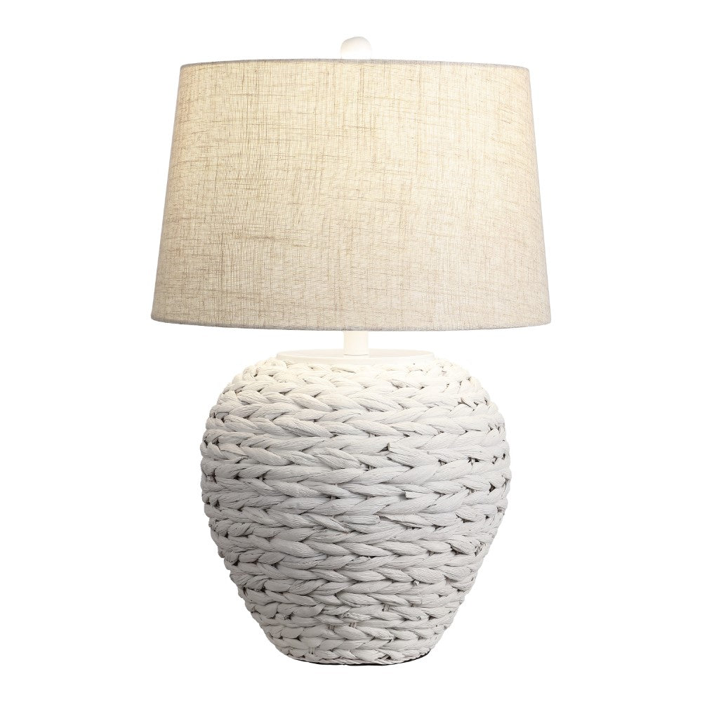Rustico 24.5" Banana Leaf Basket LED Table Lamp