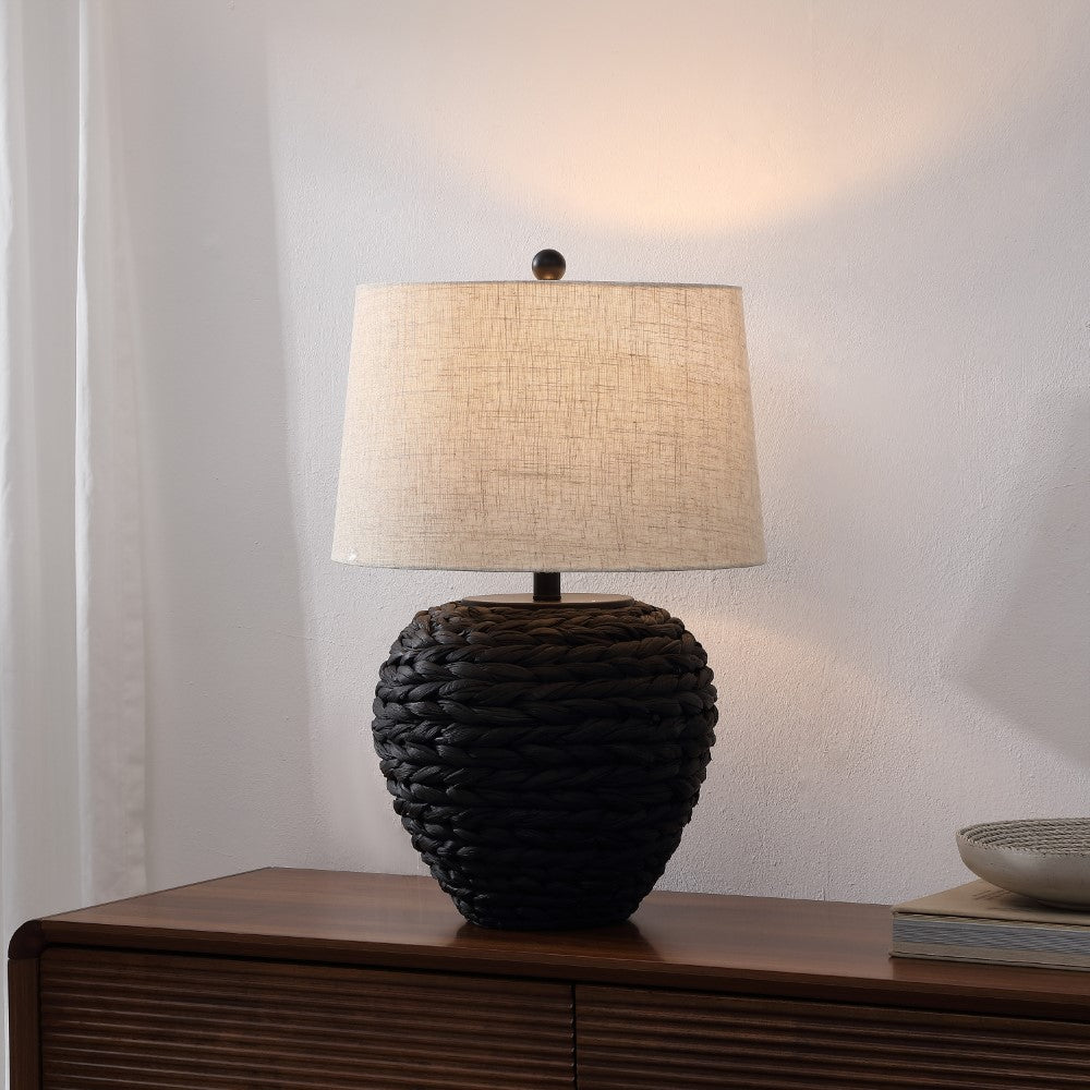 Rustico 24.5" Banana Leaf Basket LED Table Lamp