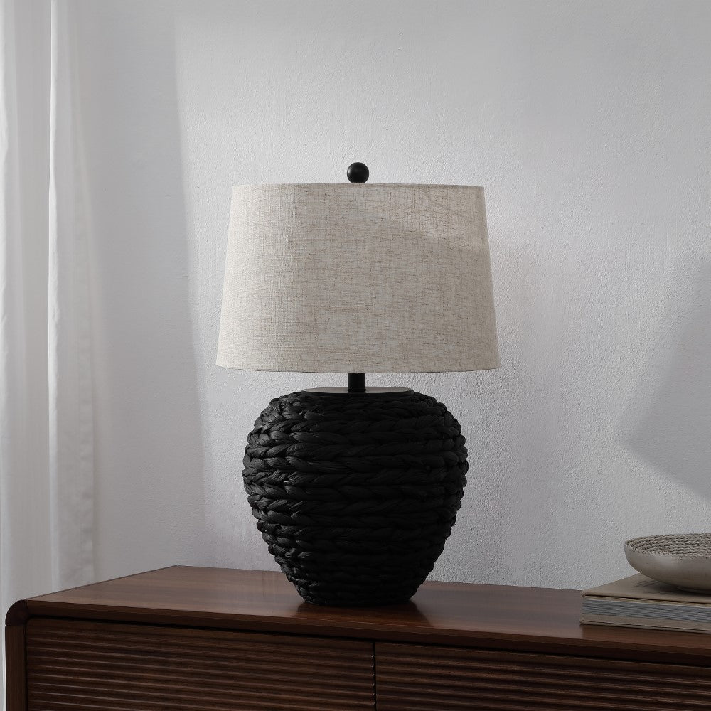 Rustico 24.5" Banana Leaf Basket LED Table Lamp
