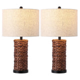 Sharon 25" Sea Grass LED Table Lamp, Set of 2