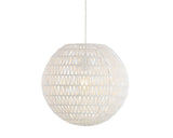 Derrick 15.7" Woven Rattan Orb LED Pendant