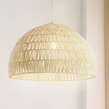Wasp 20" Woven Rattan Dome LED Pendant