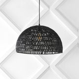 Wasp 20" Woven Rattan Dome LED Pendant