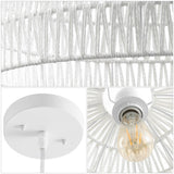 Wasp 20" Woven Rattan Dome LED Pendant