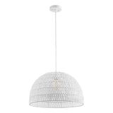 Wasp 20" Woven Rattan Dome LED Pendant