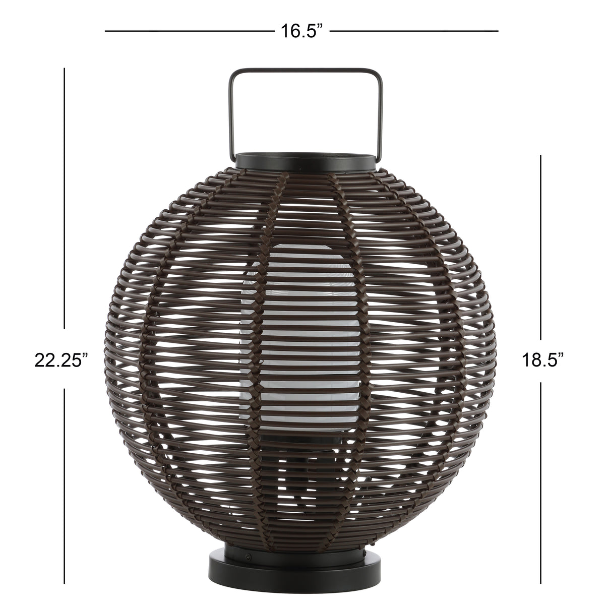 Stonefly 22" Outdoor Woven Globe Asian LED Lantern