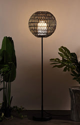 Silverfish 61" Outdoor Woven Globe LED Floor Lamp
