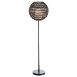 Silverfish 61" Outdoor Woven Globe LED Floor Lamp