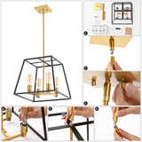 Brass Farmhouse Industrial Iron LED Pendant