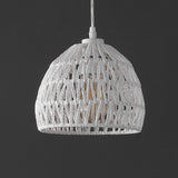 Wasp 20" Woven Rattan Dome LED Pendant