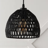 Wasp 20" Woven Rattan Dome LED Pendant