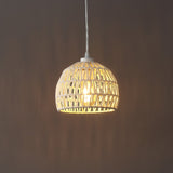Wasp 20" Woven Rattan Dome LED Pendant