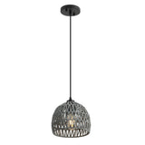 Wasp 20" Woven Rattan Dome LED Pendant