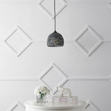 Wasp 20" Woven Rattan Dome LED Pendant