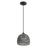 Wasp 20" Woven Rattan Dome LED Pendant