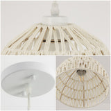 Wasp 20" Woven Rattan Dome LED Pendant