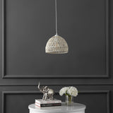 Wasp 20" Woven Rattan Dome LED Pendant