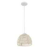 Wasp 20" Woven Rattan Dome LED Pendant