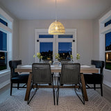 Wasp 20" Woven Rattan Dome LED Pendant