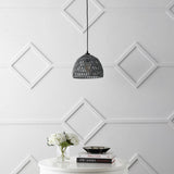 Wasp 20" Woven Rattan Dome LED Pendant