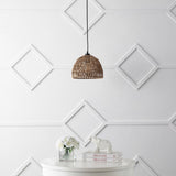 Wasp 20" Woven Rattan Dome LED Pendant
