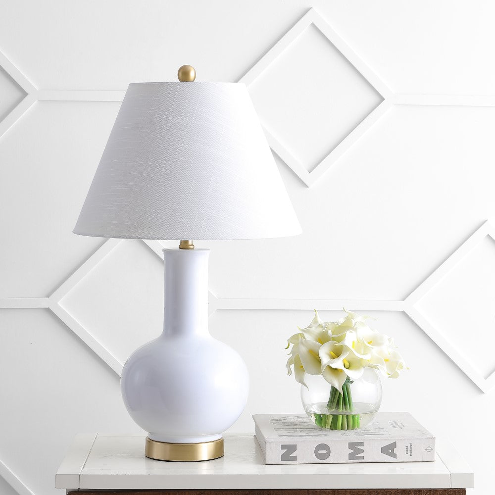 Sinaloa 27" Ceramic/Iron Contemporary USB Charging LED Table Lamp