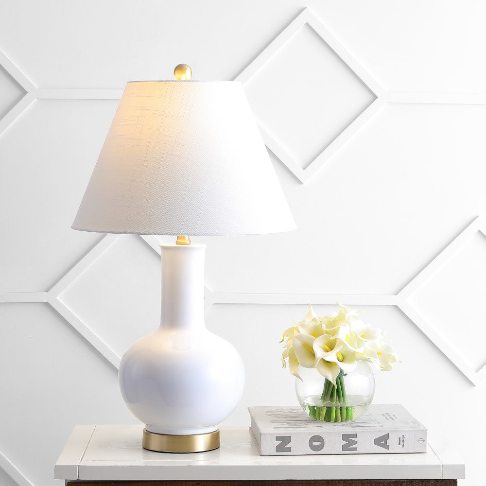 Sinaloa 27" Ceramic/Iron Contemporary USB Charging LED Table Lamp