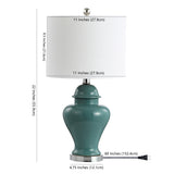 Electra 22" Ceramic/Iron Classic Cottage LED Table Lamp Set 2