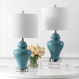 Electra 22" Ceramic/Iron Classic Cottage LED Table Lamp Set 2