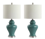 Electra 22" Ceramic/Iron Classic Cottage LED Table Lamp Set 2