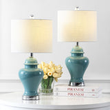 Electra 22" Ceramic/Iron Classic Cottage LED Table Lamp Set 2