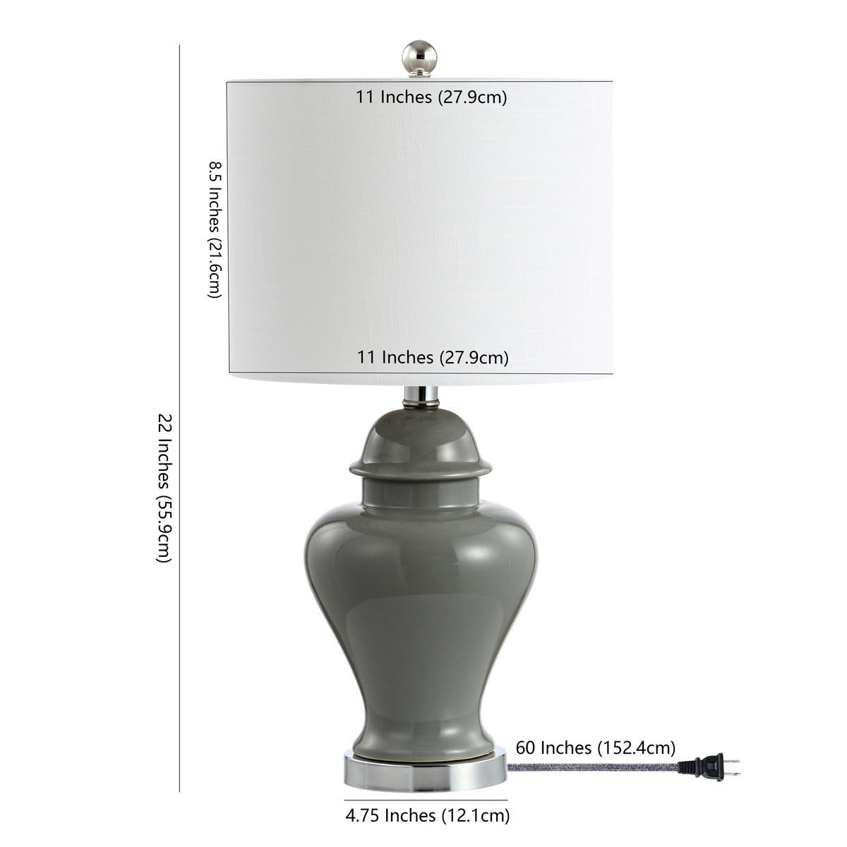 Electra 22" Ceramic/Iron Classic Cottage LED Table Lamp Set 2