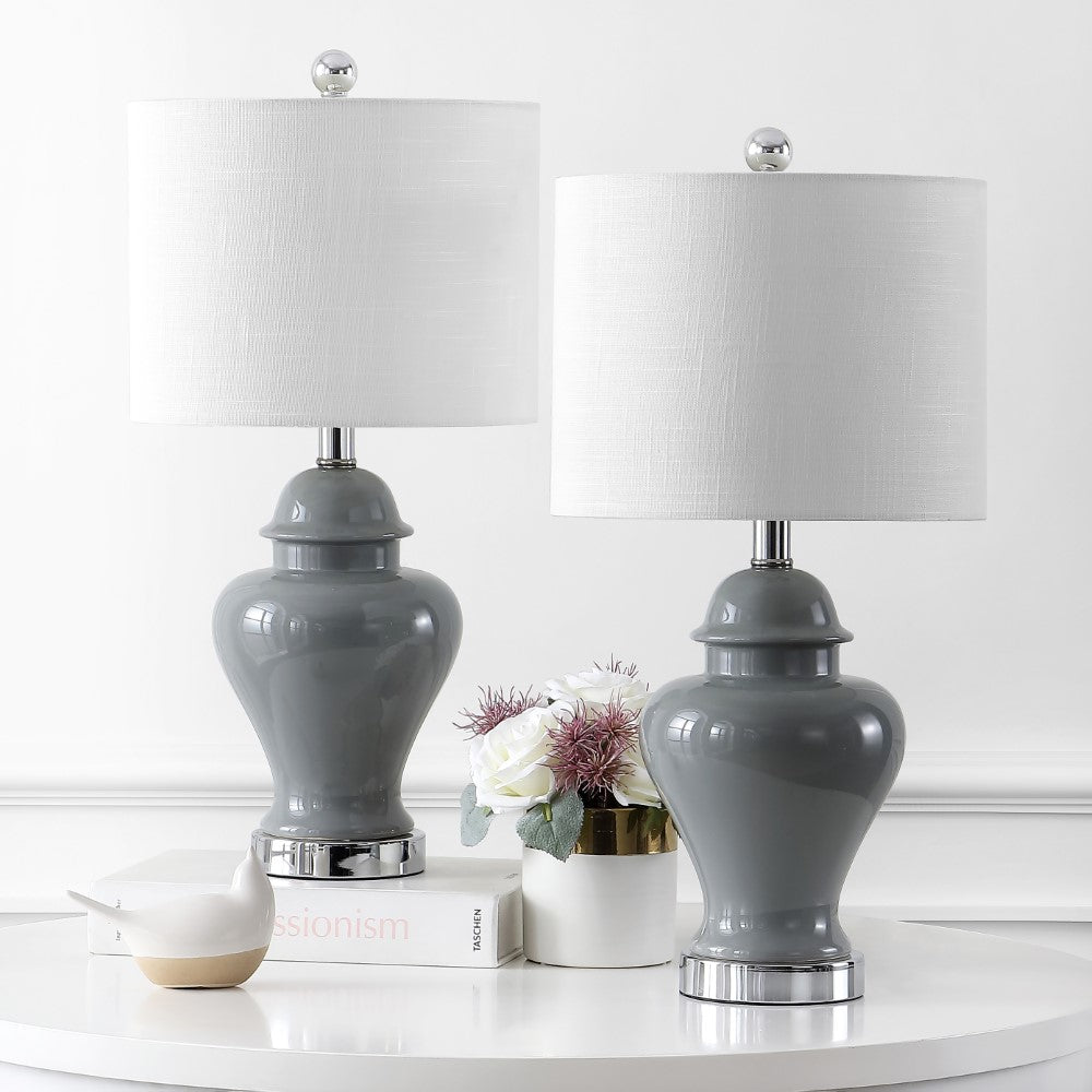 Electra 22" Ceramic/Iron Classic Cottage LED Table Lamp Set 2