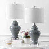 Electra 22" Ceramic/Iron Classic Cottage LED Table Lamp Set 2