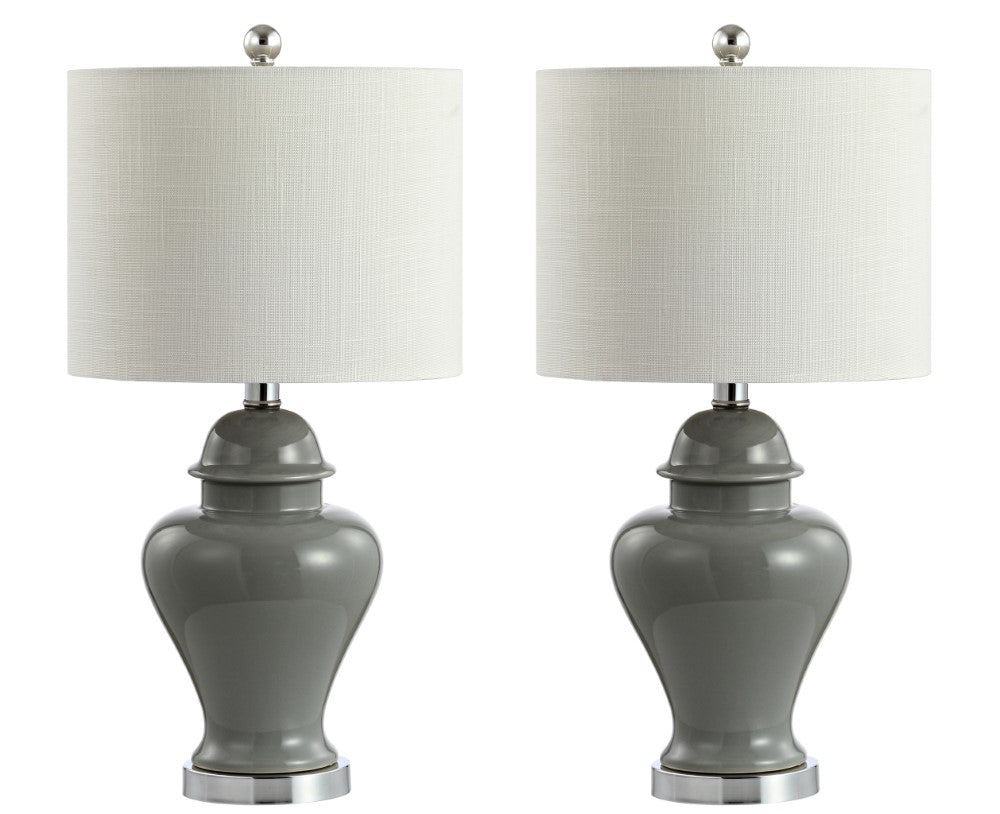 Electra 22" Ceramic/Iron Classic Cottage LED Table Lamp Set 2