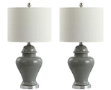 Electra 22" Ceramic/Iron Classic Cottage LED Table Lamp Set 2