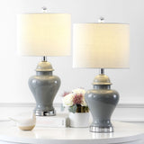 Electra 22" Ceramic/Iron Classic Cottage LED Table Lamp Set 2