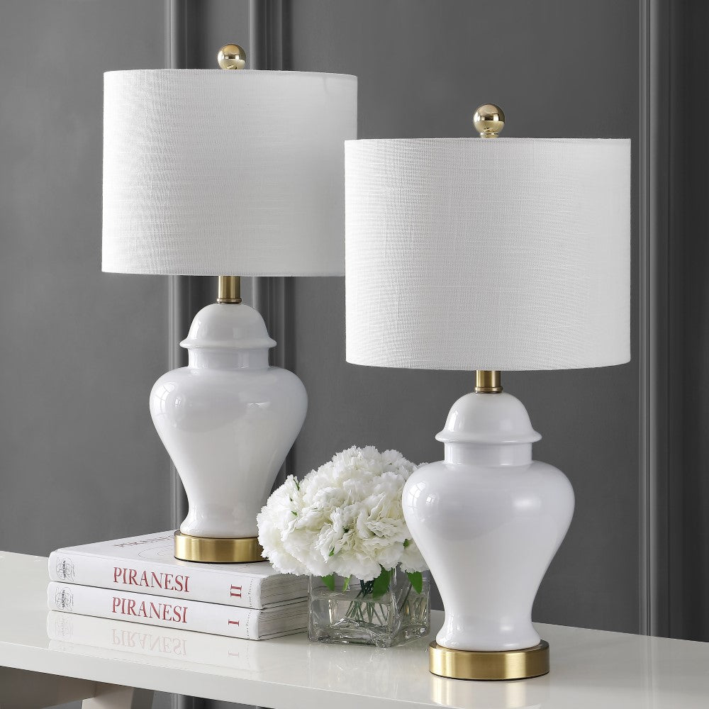 Electra 22" Ceramic/Iron Classic Cottage LED Table Lamp Set 2
