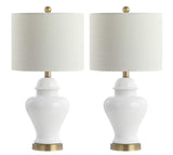 Electra 22" Ceramic/Iron Classic Cottage LED Table Lamp Set 2