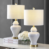 Electra 22" Ceramic/Iron Classic Cottage LED Table Lamp Set 2