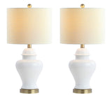 Electra 22" Ceramic/Iron Classic Cottage LED Table Lamp Set 2