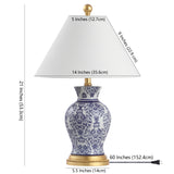 Tadami 21" Ceramic/Iron Classic Modern LED Table Lamp, Set of 2