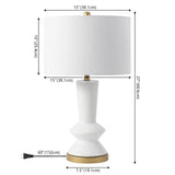 Lamonia 27" Ceramic/Iron Contemporary Glam LED Table Lamp