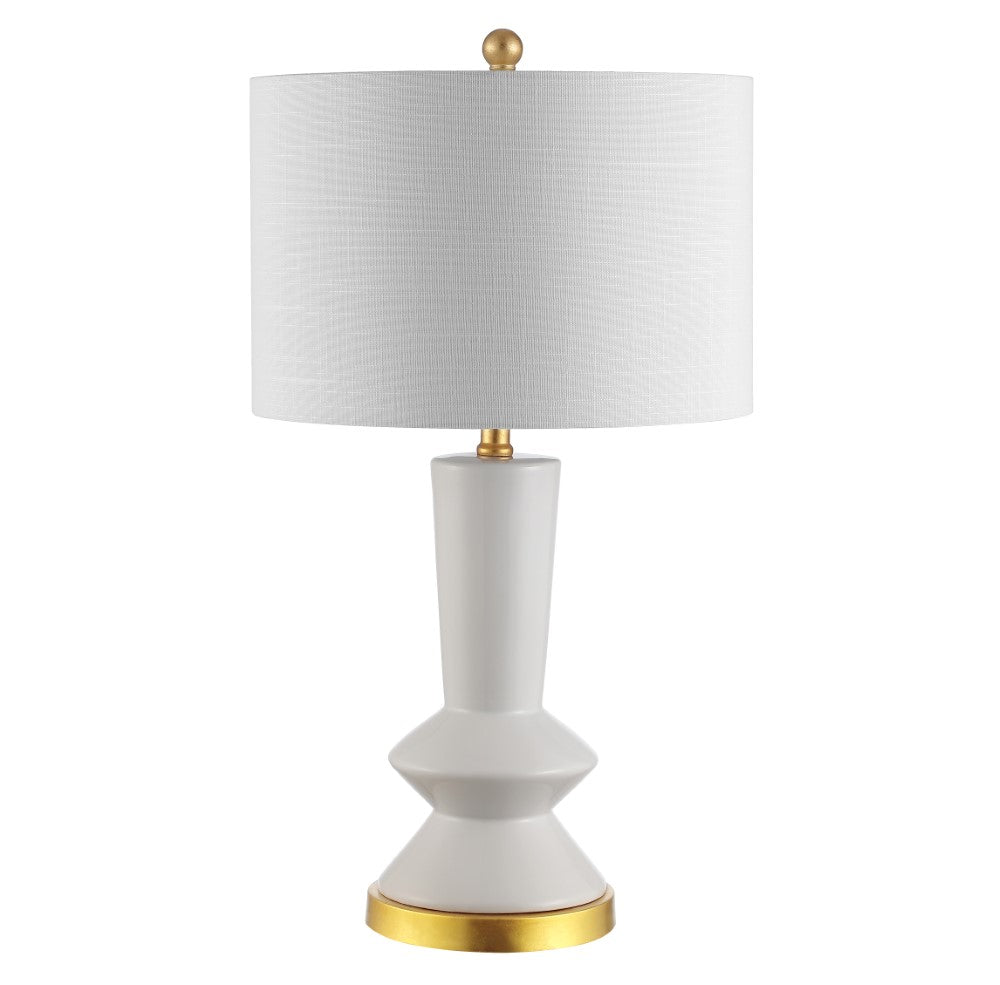 Lamonia 27" Ceramic/Iron Contemporary Glam LED Table Lamp