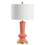 Lamonia 27" Ceramic/Iron Contemporary Glam LED Table Lamp