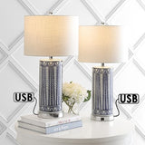Beseck 27" Ceramic/Iron Contemporary USB Charging LED Table Lamp Set 2